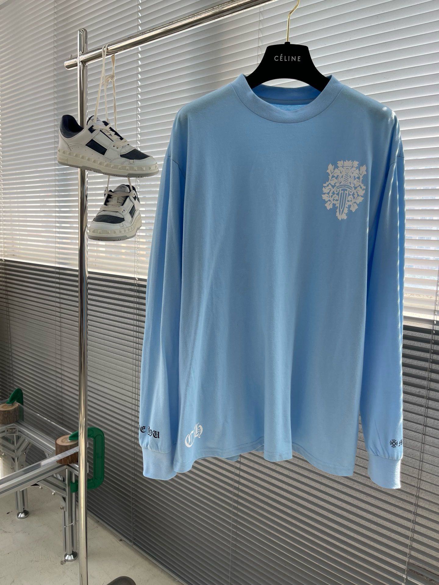 1:1 Version  Miami Limited Sword sky blue new long sleeve