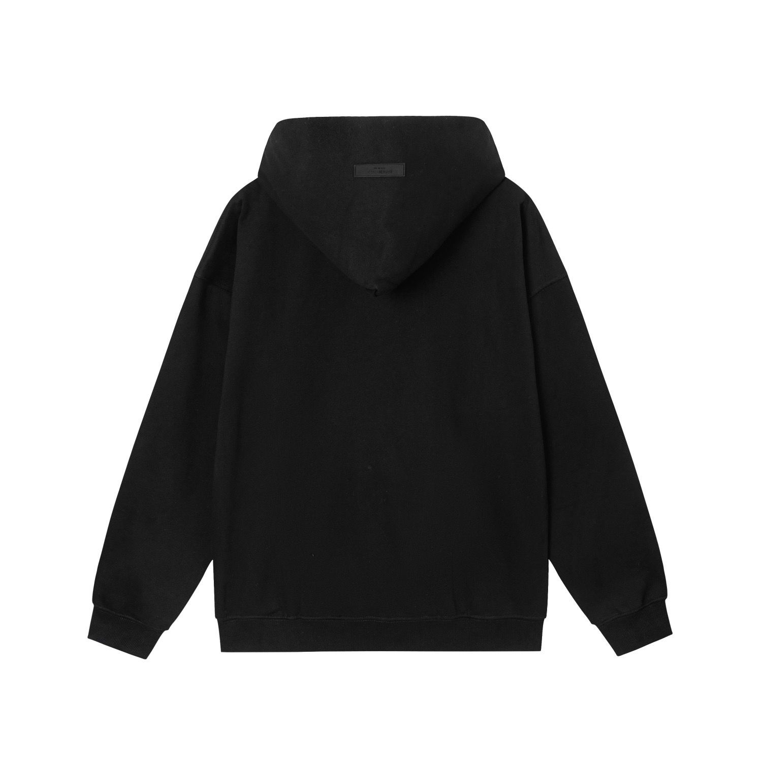 New all black flocking printing hoodie