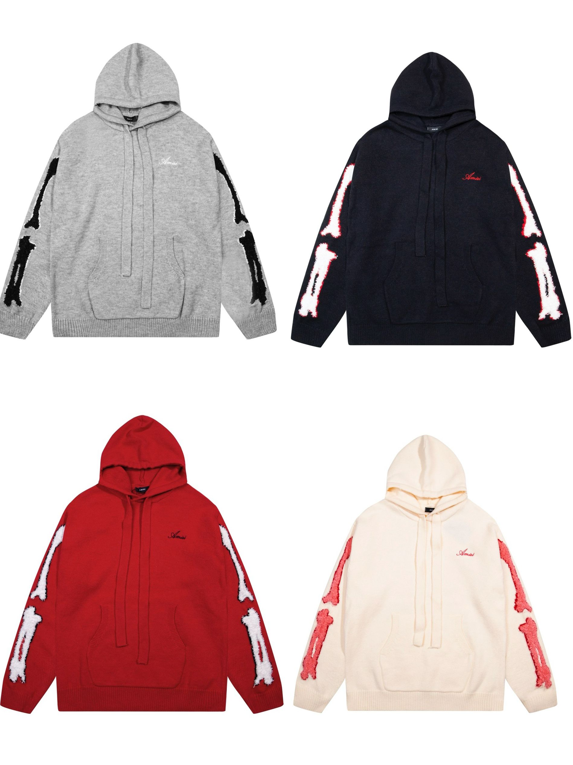 1:1 Top version new monogram logo jacquard hooded sweater