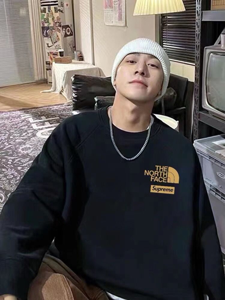 New style basic color crewneck