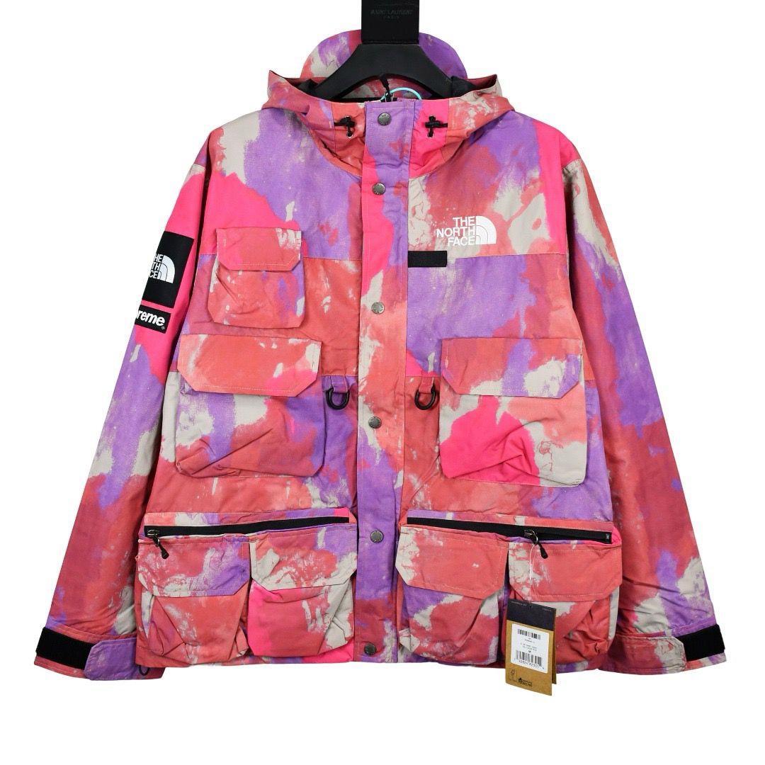 1：1 Top version new SUP x TNF collab cargo jacket