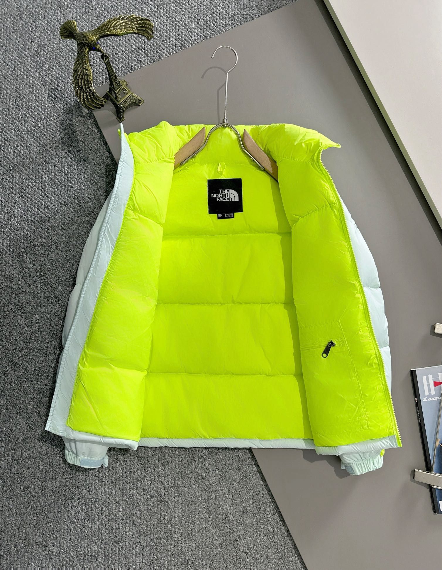 1:1 top version classic 1996 Nuptse green white down jacket