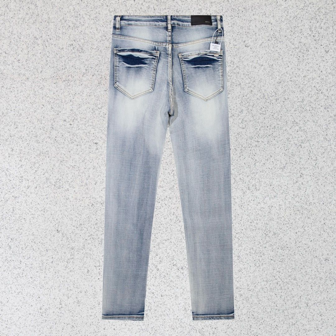1:1 version new patch embroidery slim jeans