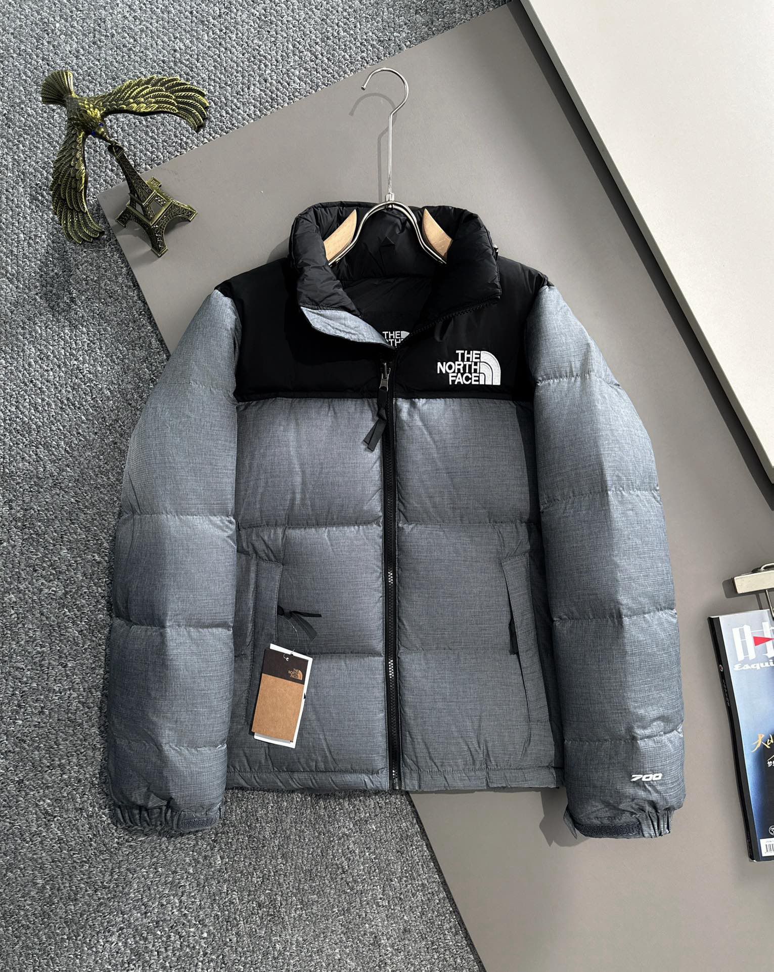 1:1 Top version classic light blue with black down jacket