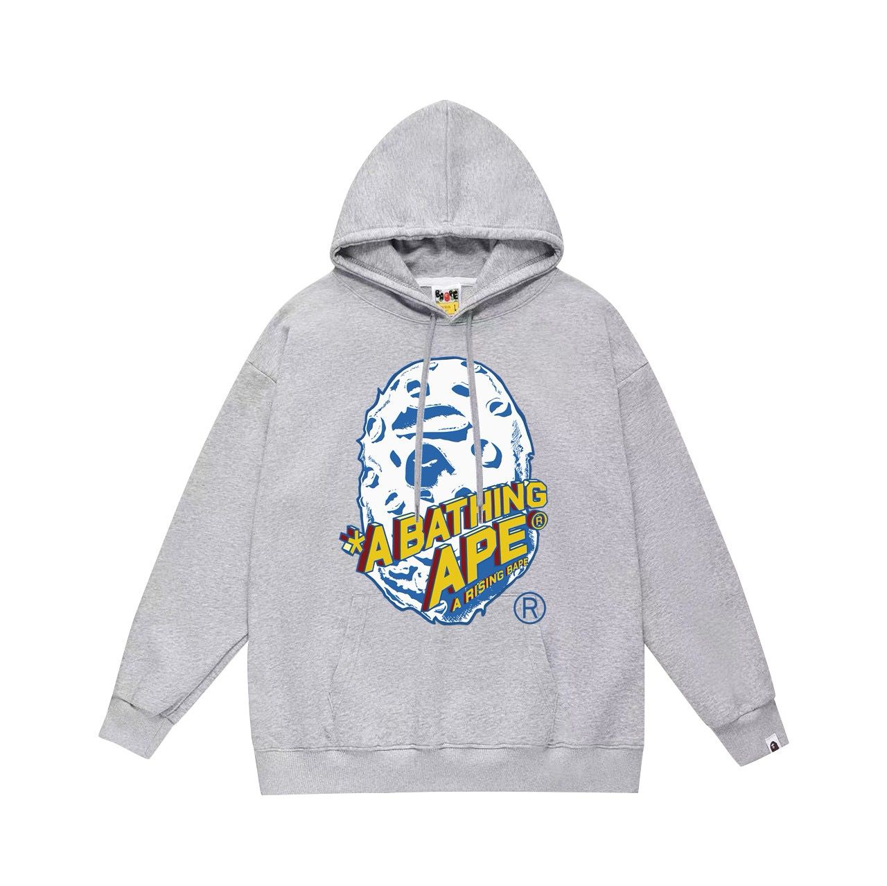 New arrival blue yellow print hoodie