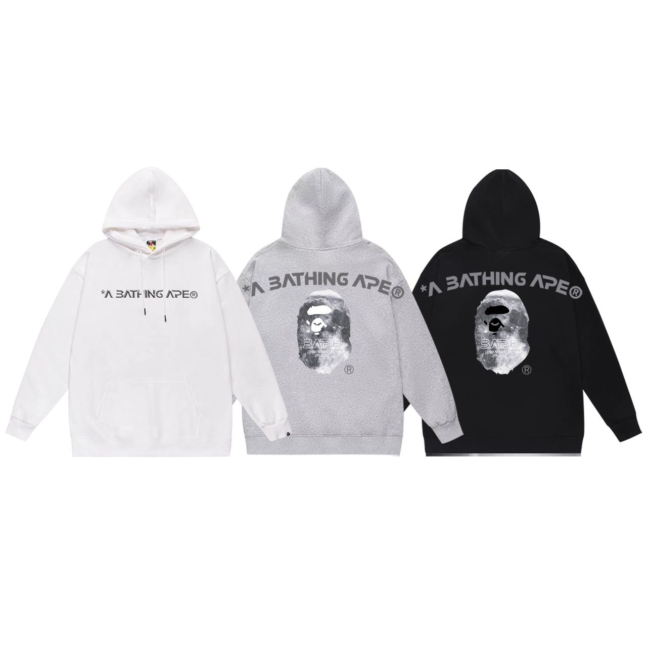 New arrival basic color with long letter logo print hoodie