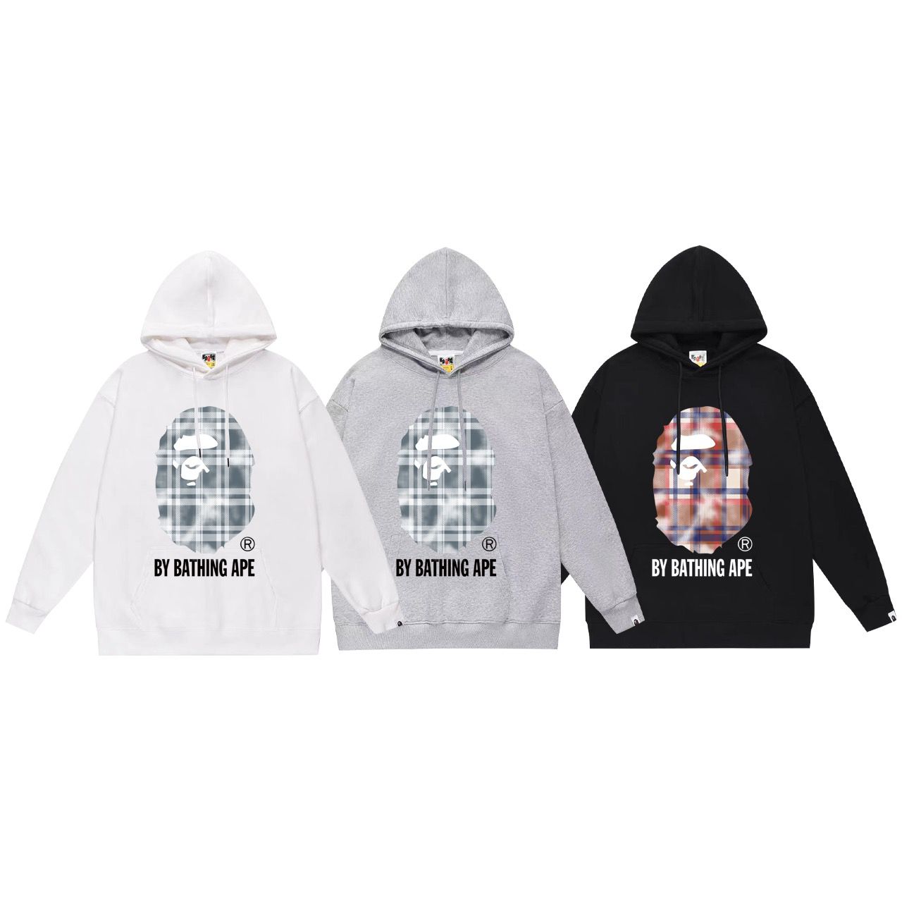 New arrival basic style with colorful plaid print hoodie