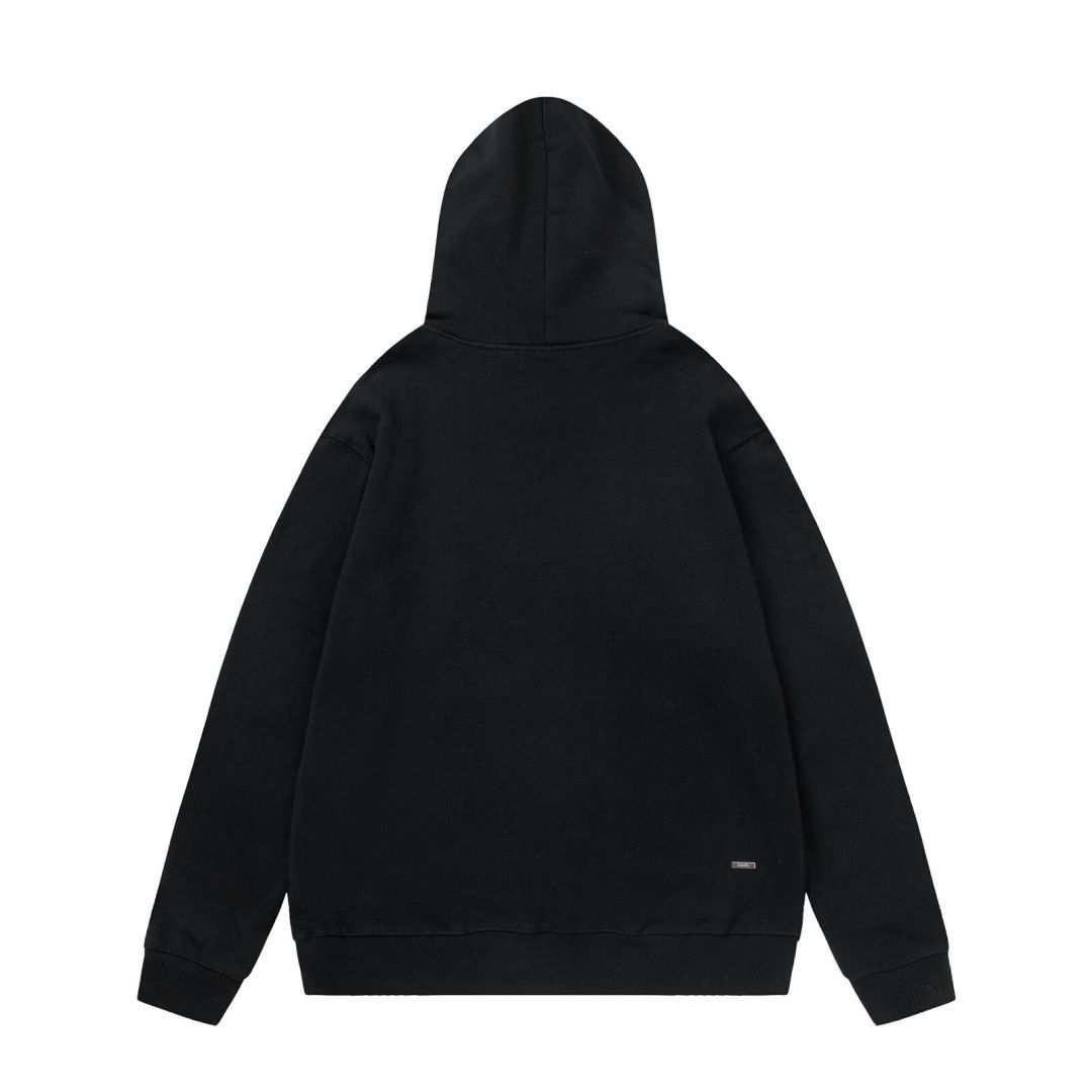 1:1 version applique logo black hoodie