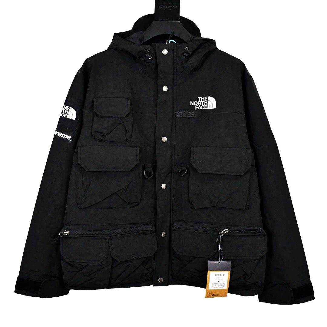 1：1 Top version new SUP x TNF collab cargo jacket