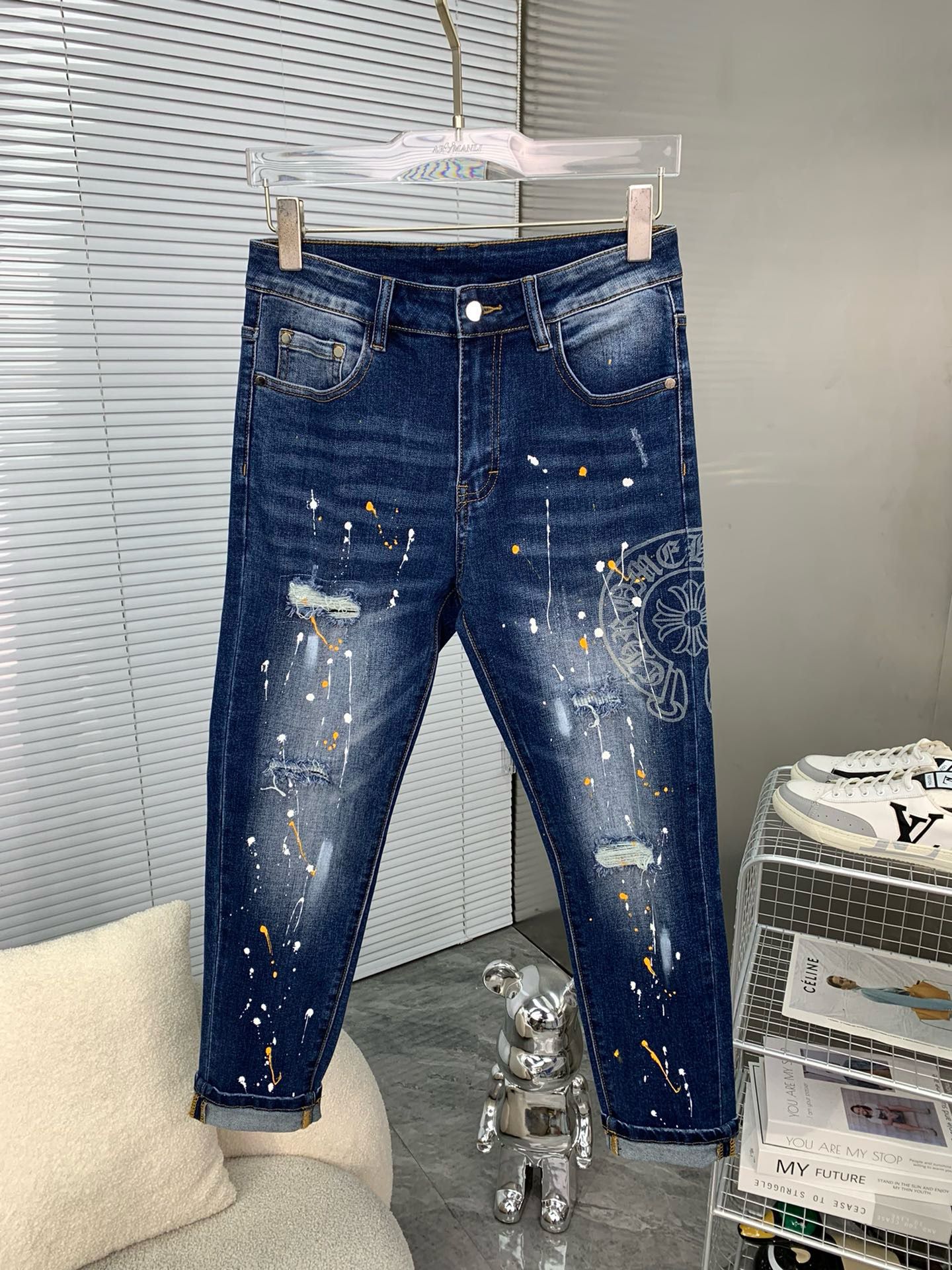 1:1 Version new style original blue jeans