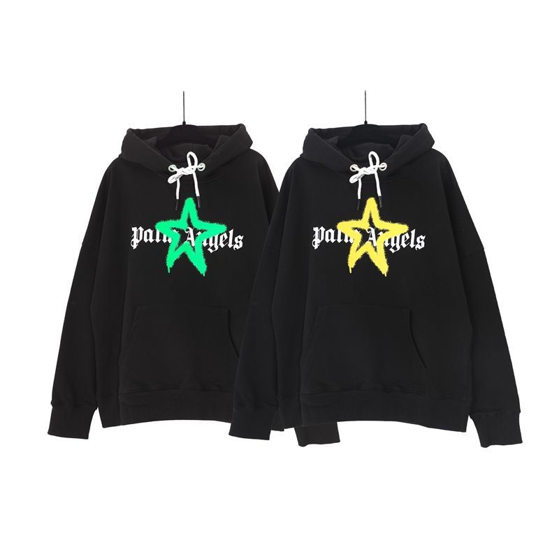 Classic style black with star print hoodie