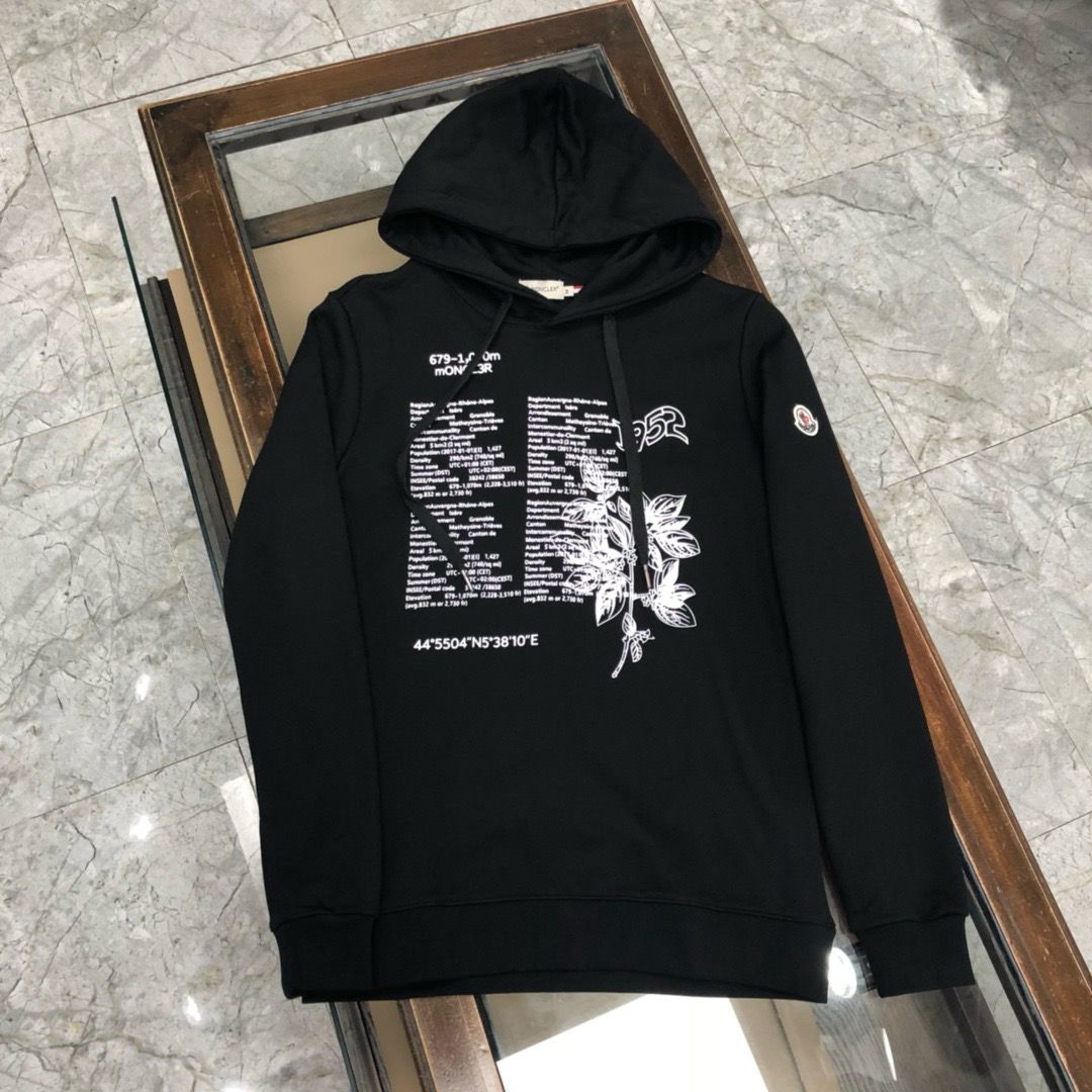 1:1 Version new classic black white color with full letters back hoodie