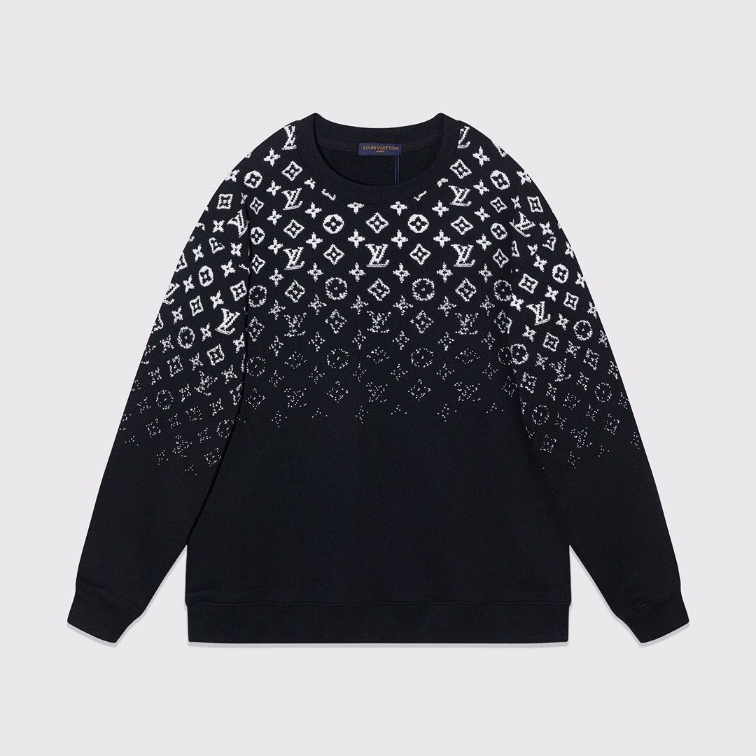 1:1 version new gradient dull logo print sweater