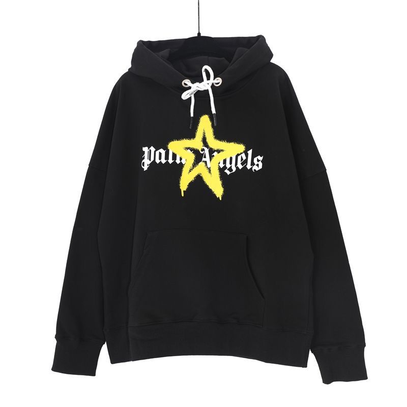 Classic style black with star print hoodie