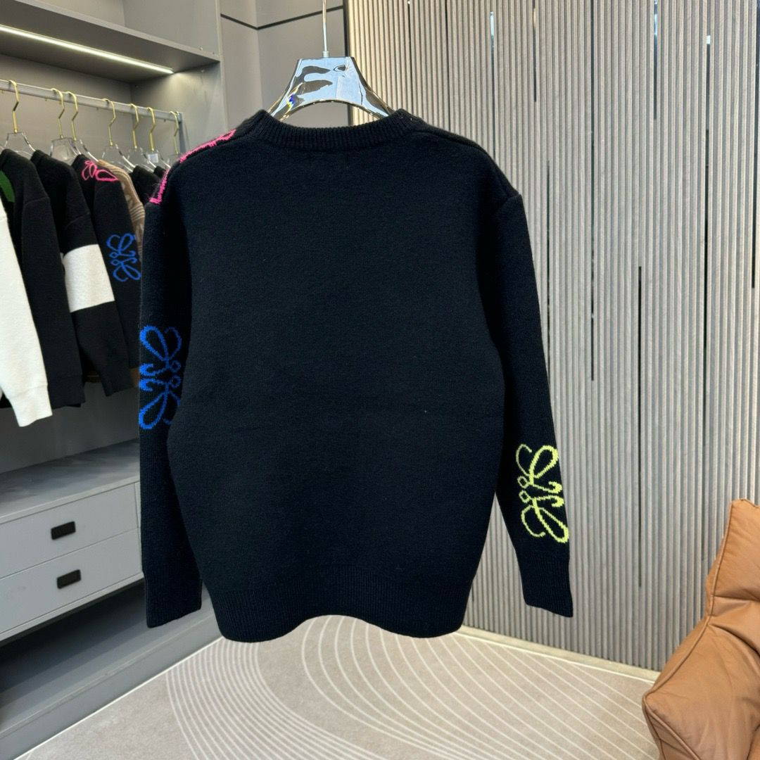 1:1 Top version black with colorful logo sweater