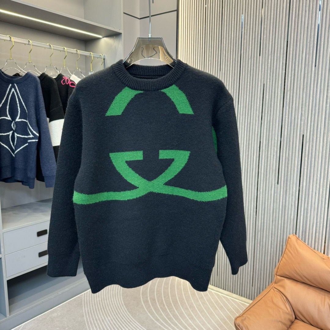 1:1 Top version new patterns jacquard thick sweater