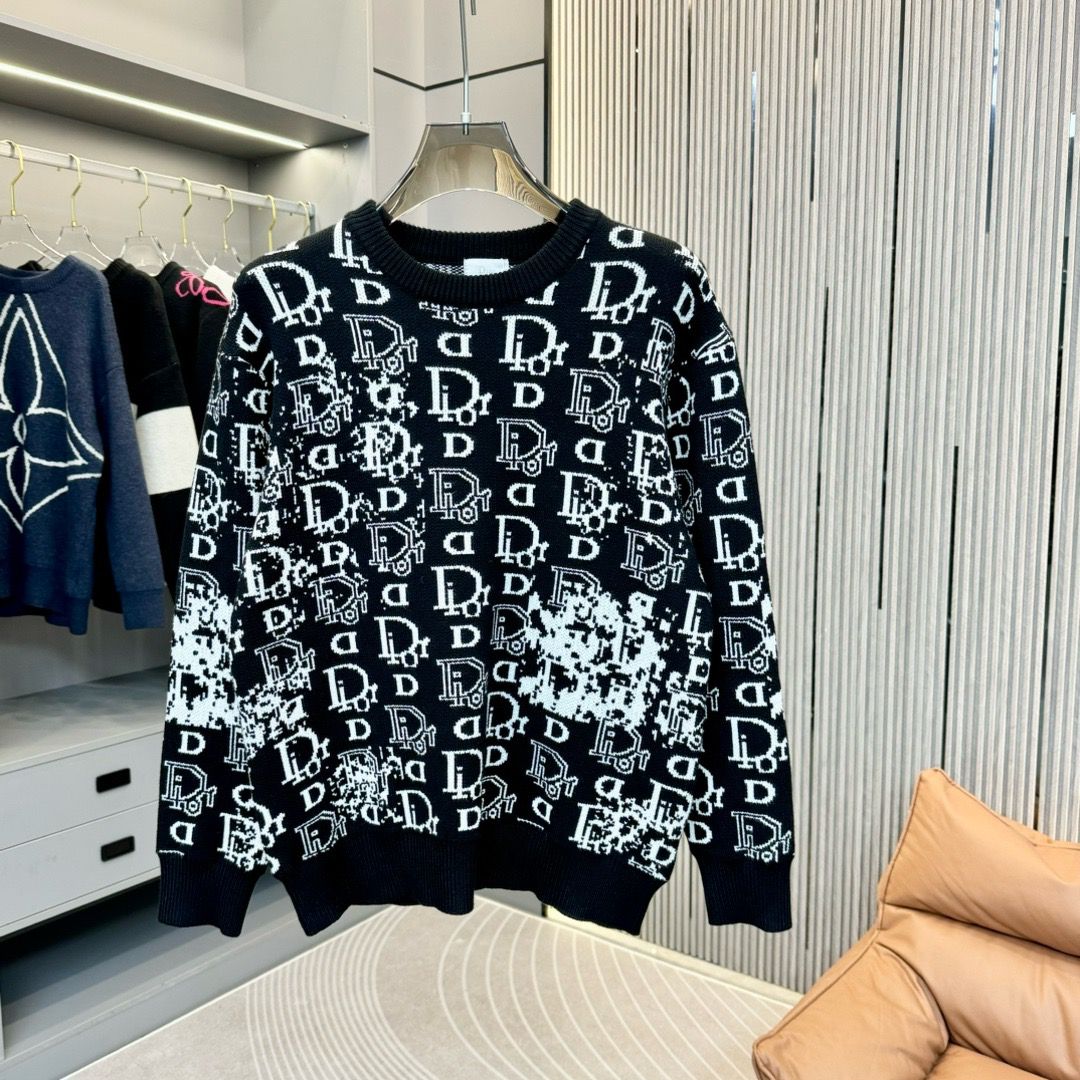 1:1 Top version new arrival jacquard sweater