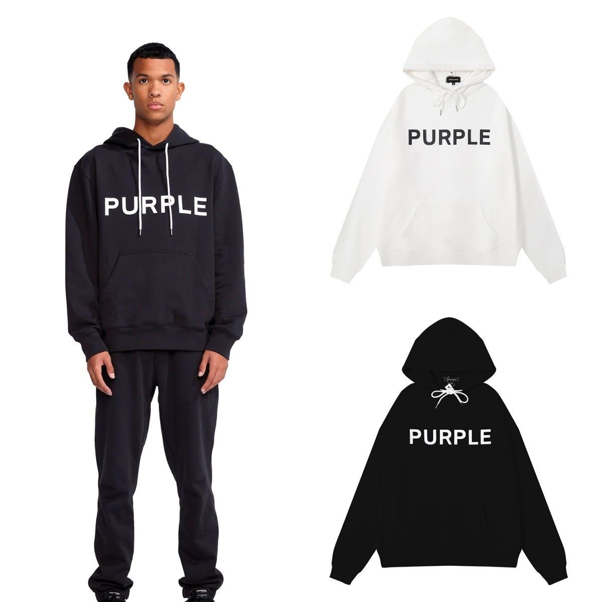 New arrival basic color simple logo hoodie