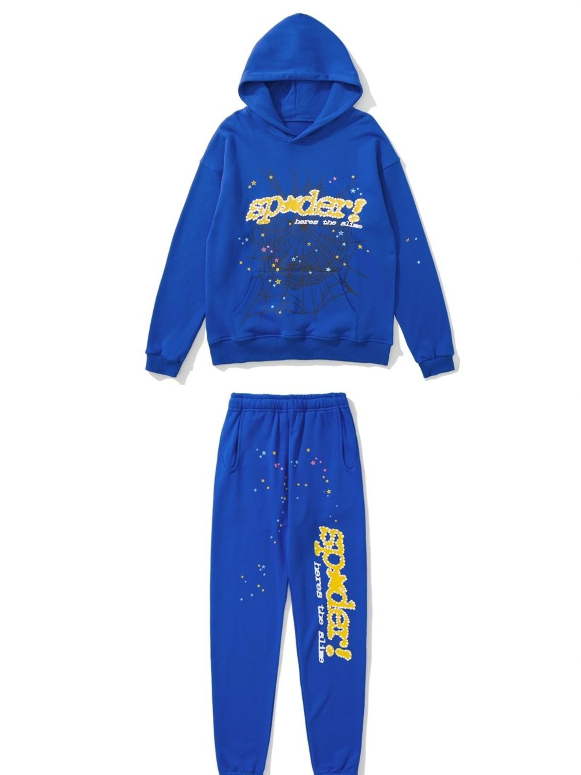 Classic 555555 web puff logo hoodie with pant sweat pant tracksuit