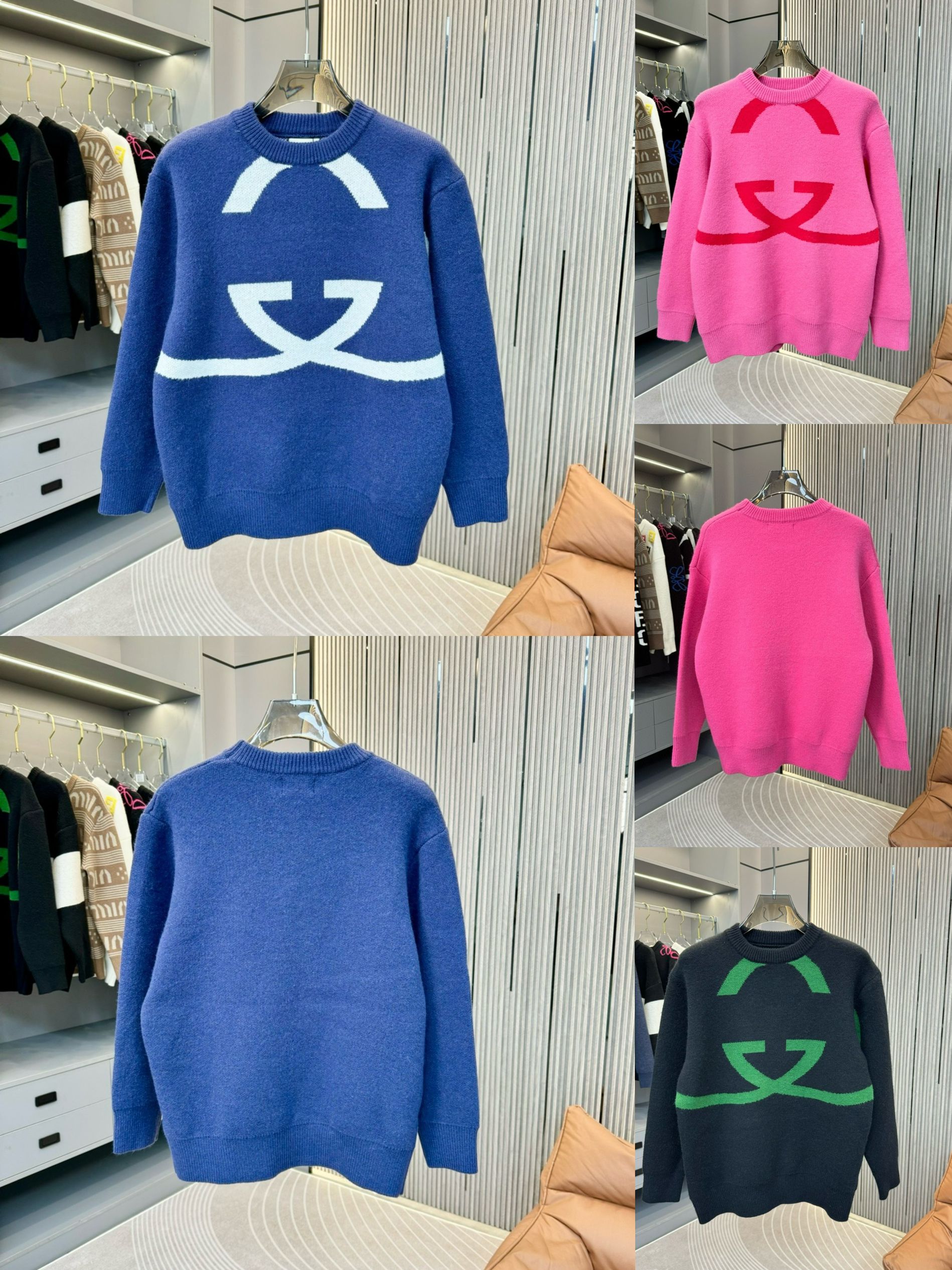 1:1 Top version new patterns jacquard thick sweater