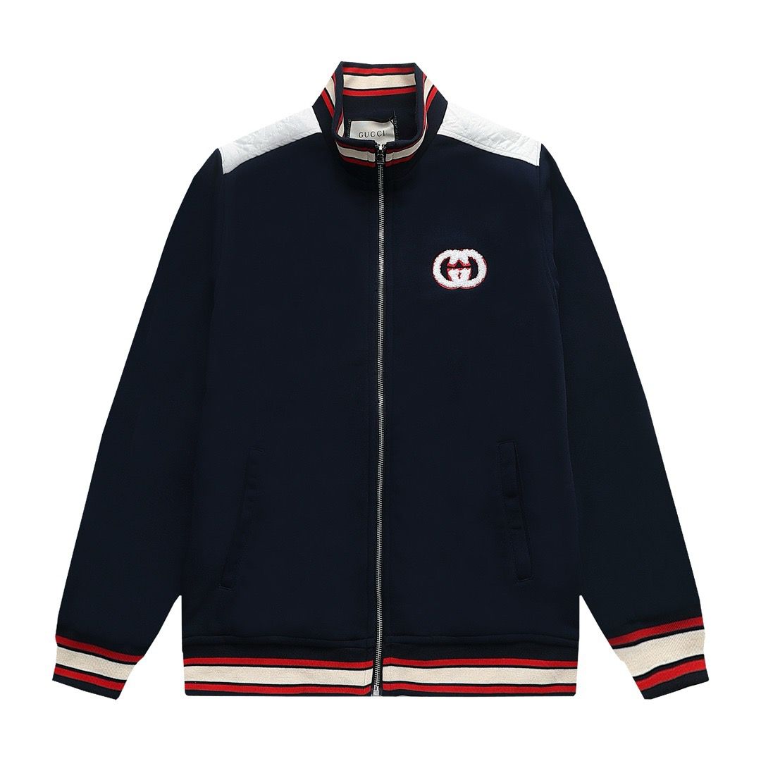 1:1 Topo version new arrival splicing color zipper jacket