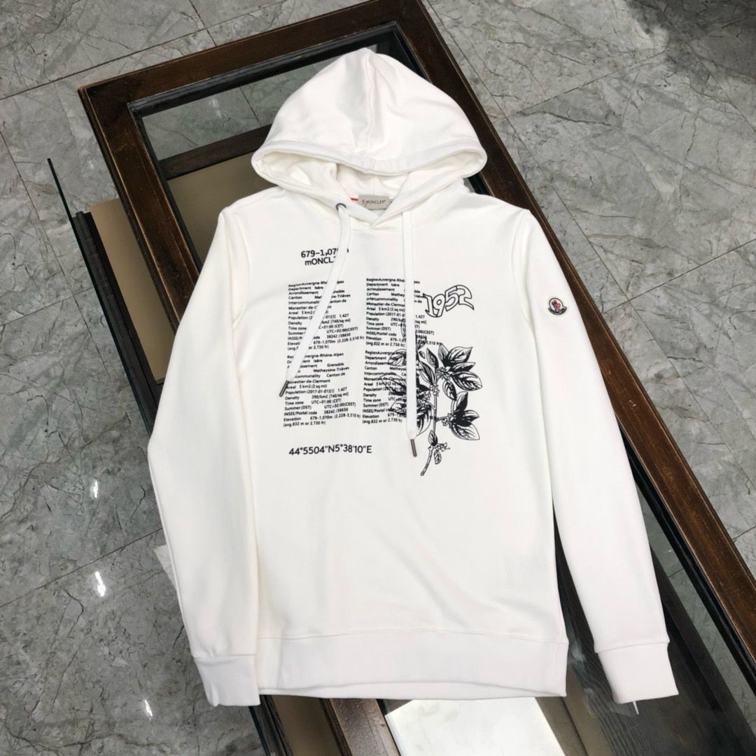 1:1 Version new classic black white color with full letters back hoodie