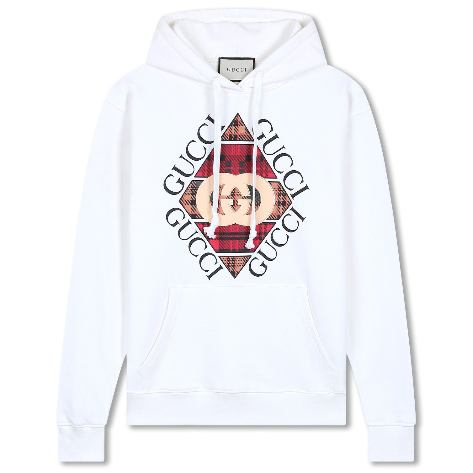1:1 Version new arrival red plaid print hoodie