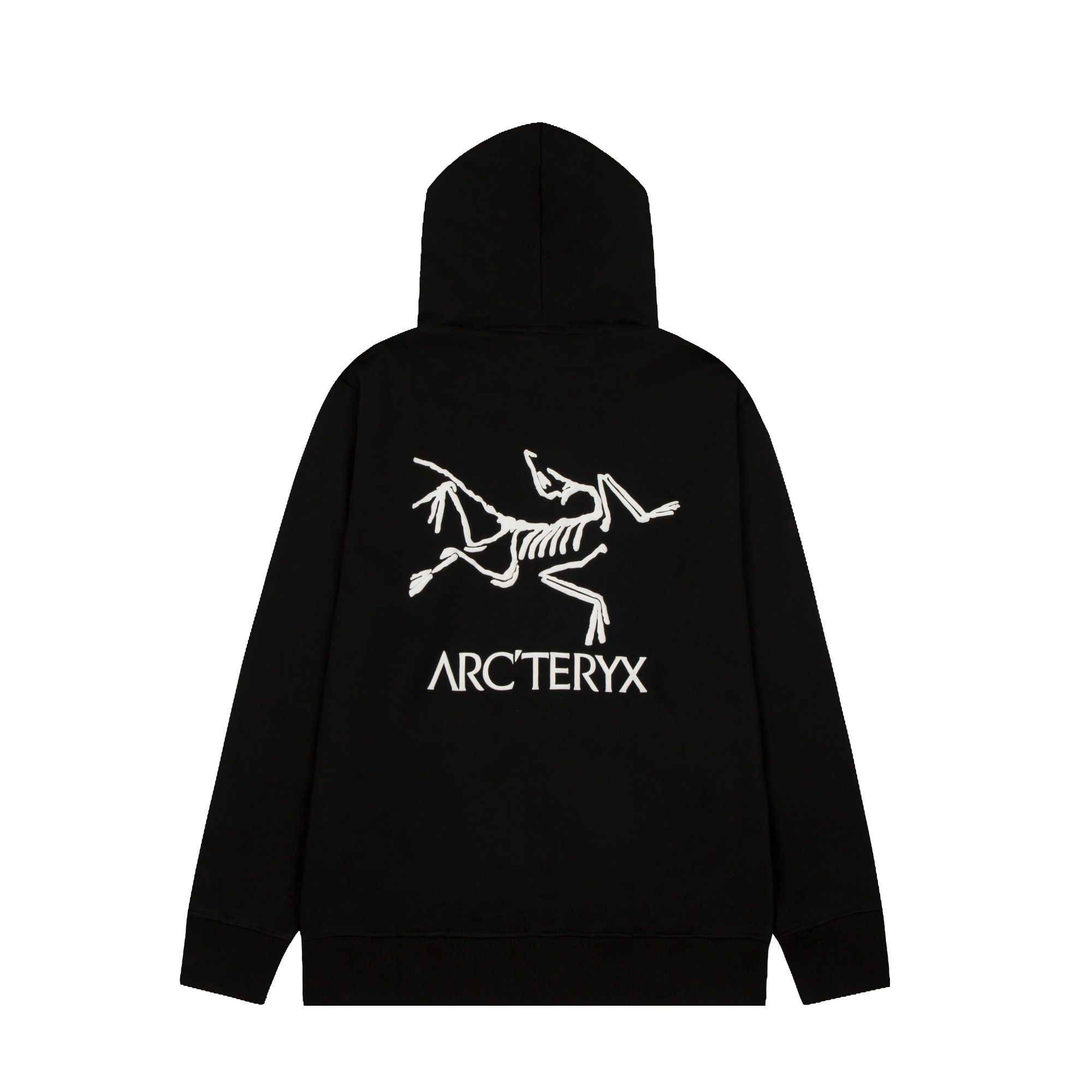1:1 Version black with white bird print hoodie