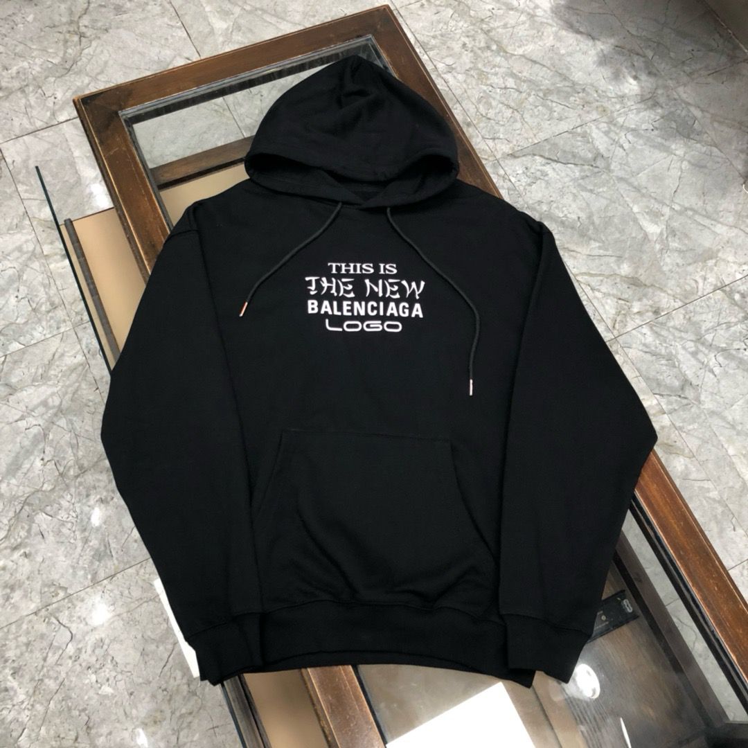 1:1 version new style black hoodie