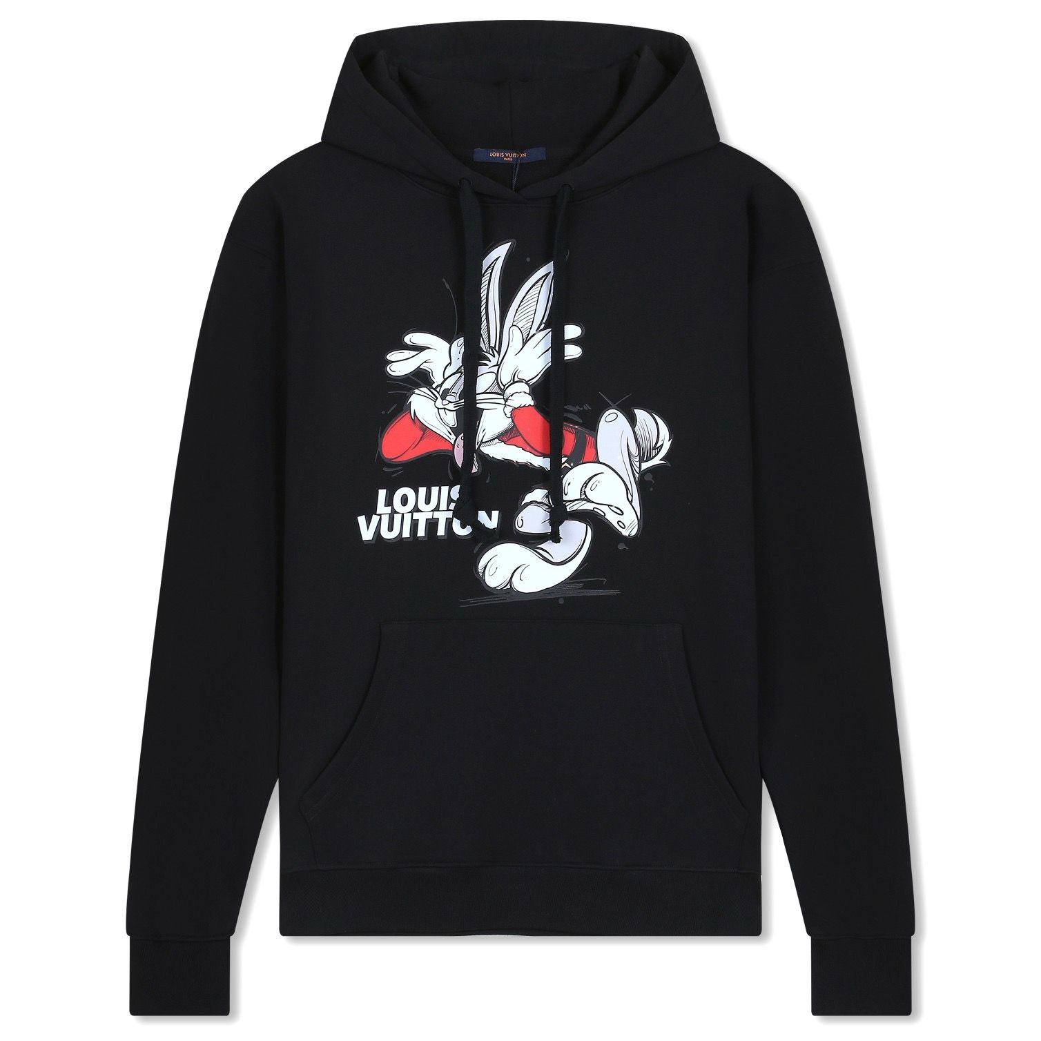 1:1 Version black white color with rabbit painting hoodie
