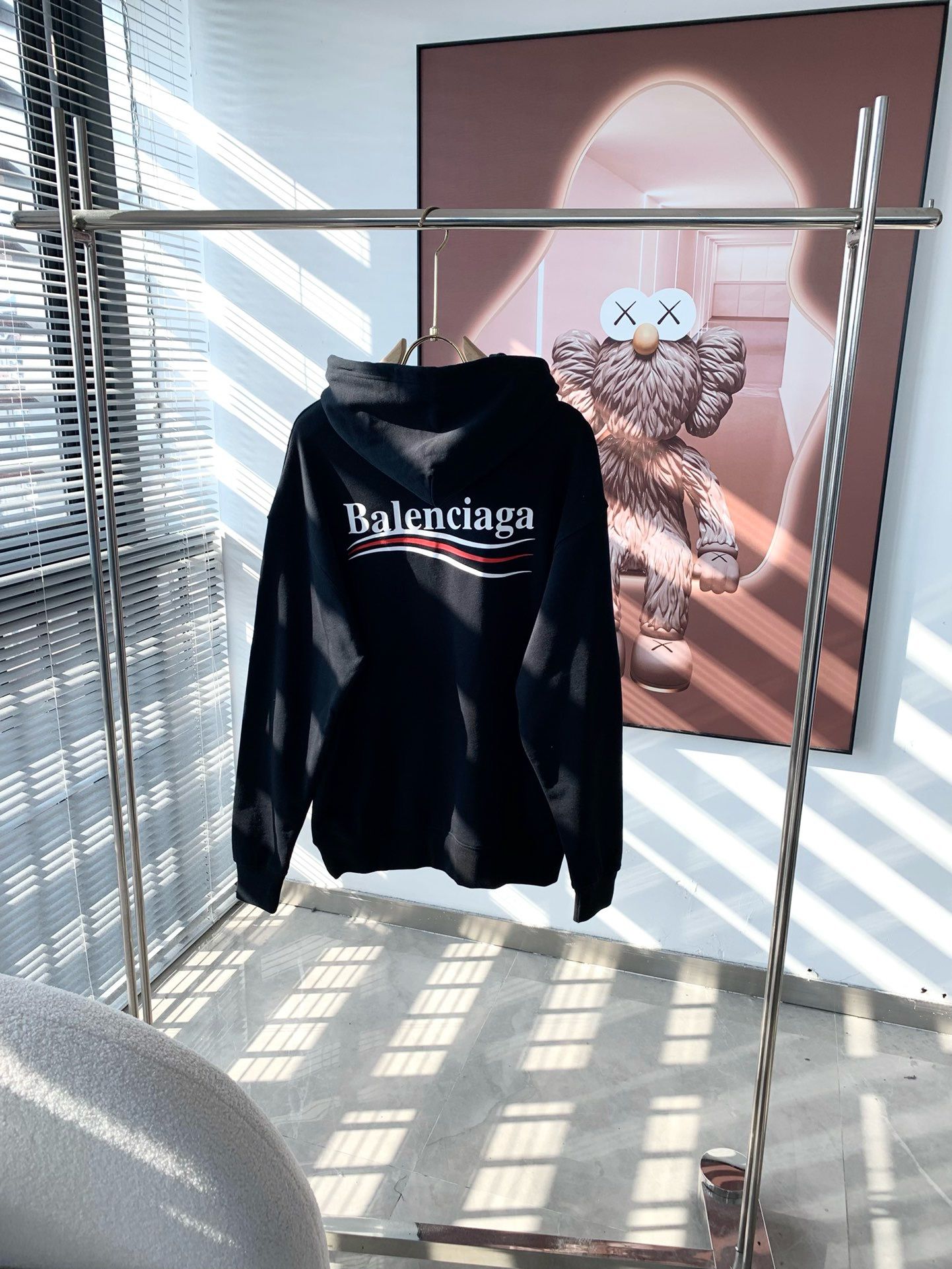 1:1 version new arrival classic style black white hoodie