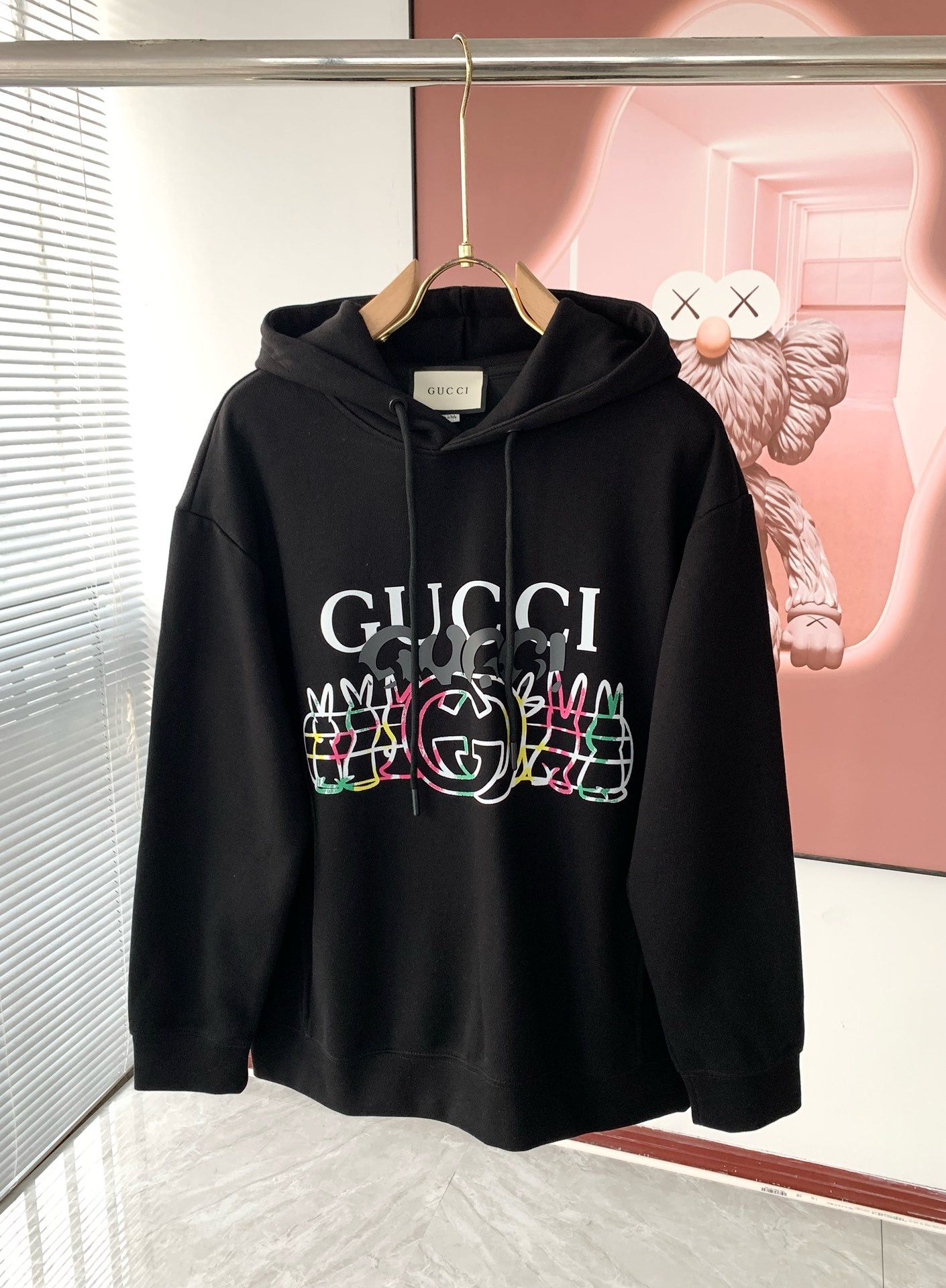 1:1 Verison new style balck color with letter print logo hoodie