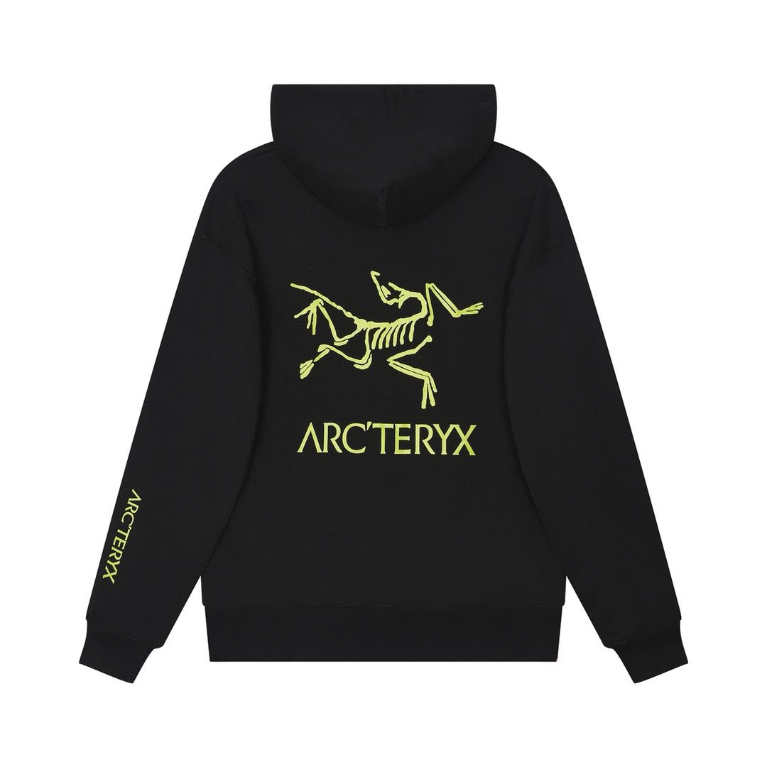 1:1 Verison new arrival black with green logo print hoodie