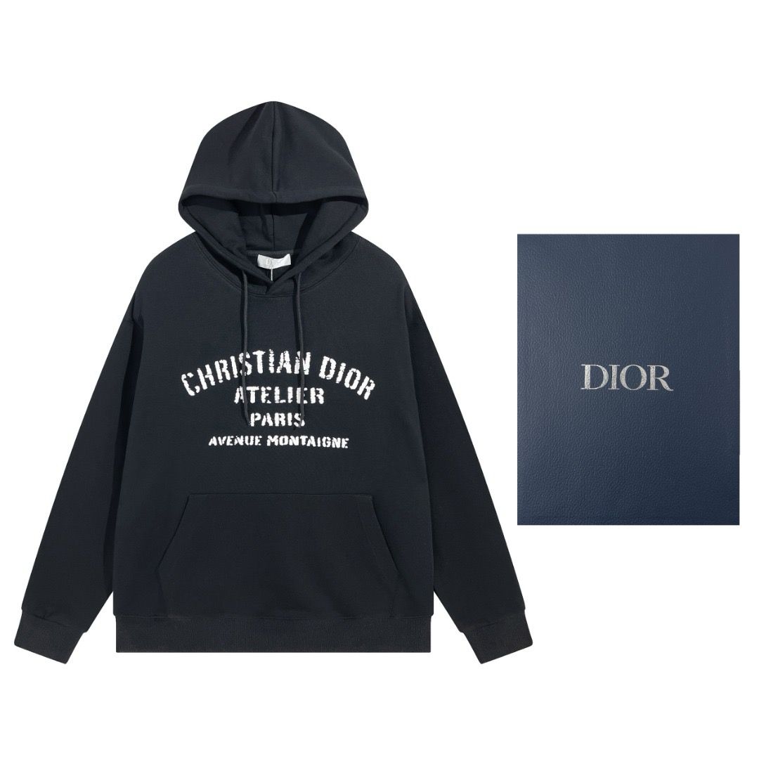 1:1 Version new black with white logo hoodie