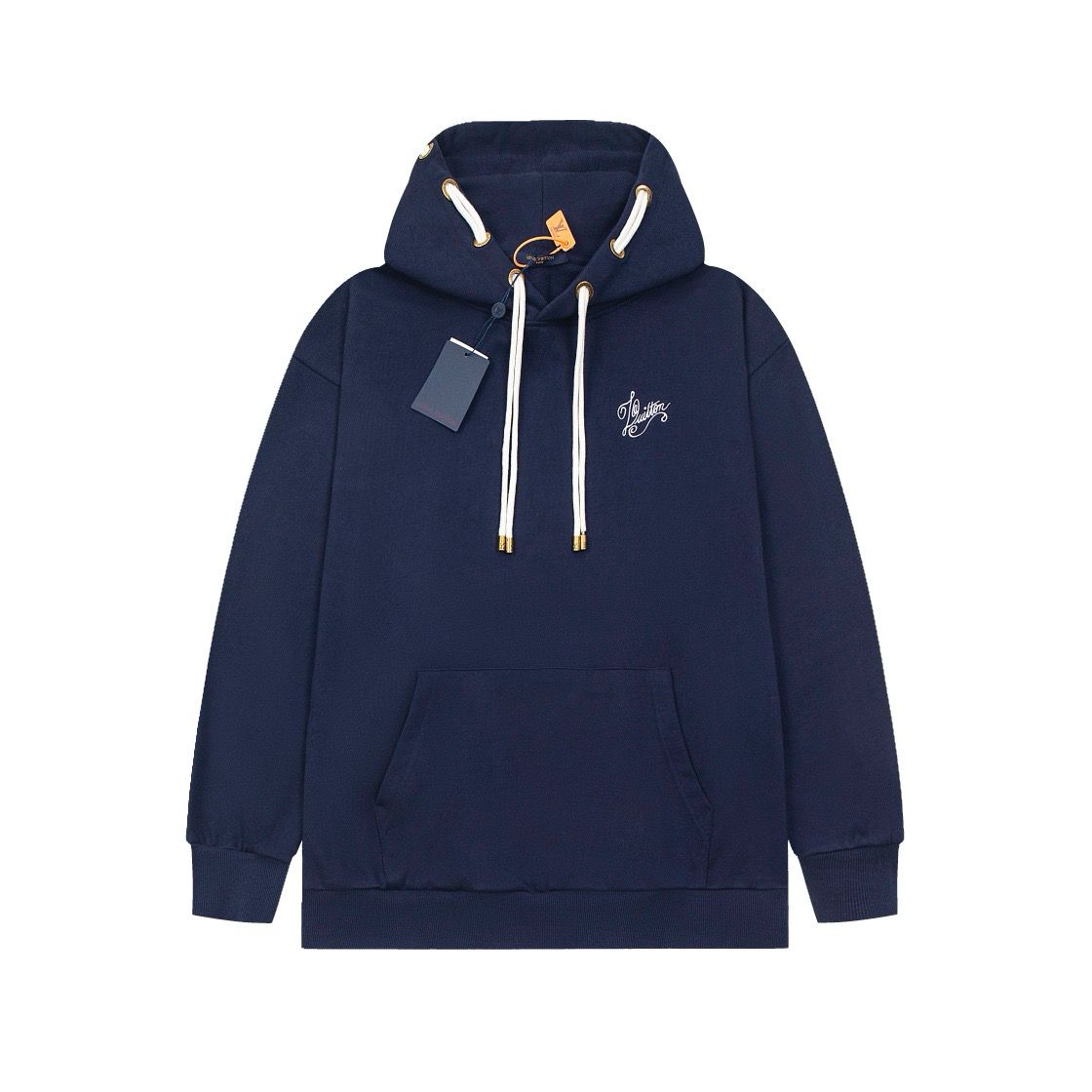 1:1 Version new arrival string embroidery navy blue hoodie