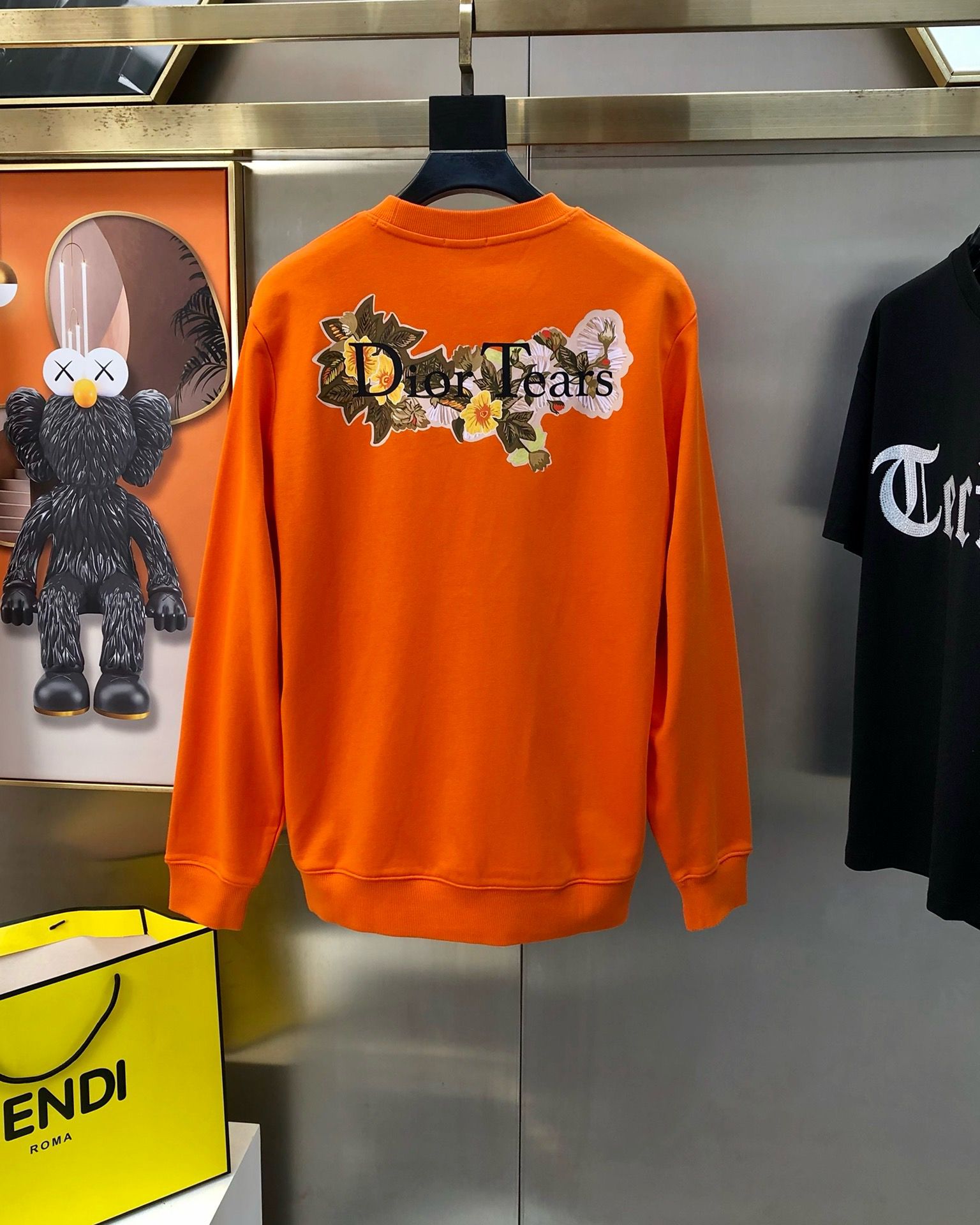 1:1 Verison new arrival embroidery logo crewneck hoodie