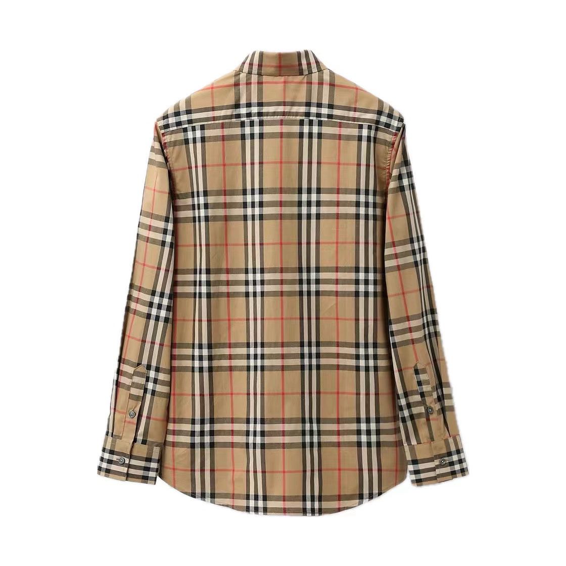 1:1 version classic brown plaid long sleeve shirt