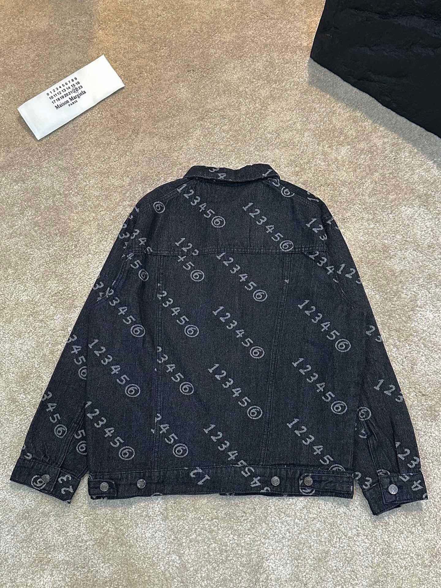 1:1 Version new arrival full logo print denim jacket