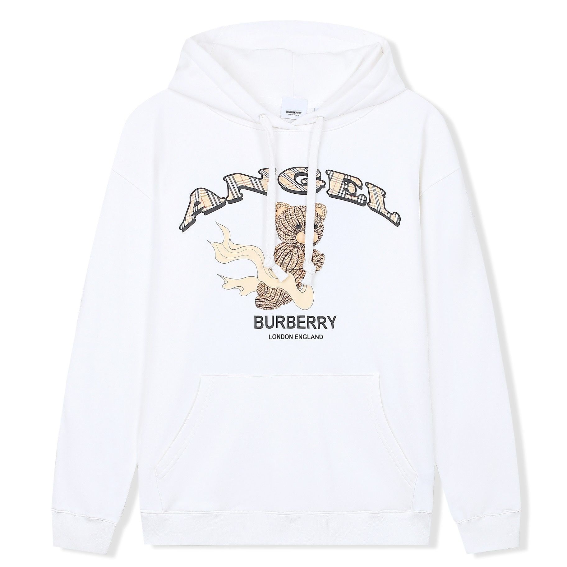 1:1 Verison new arrival white color angel print hoodie