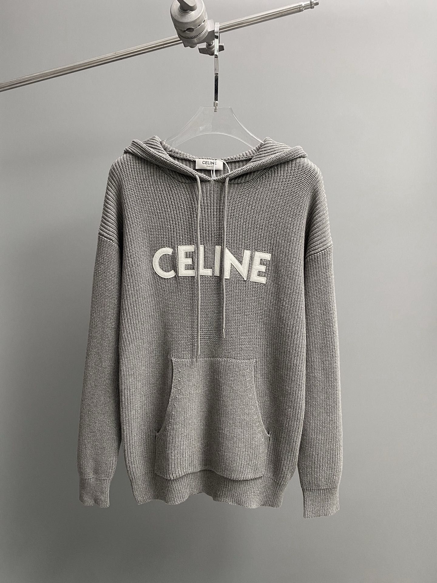 1:1 Version new arrival jacquard grey zipper sweater jacket
