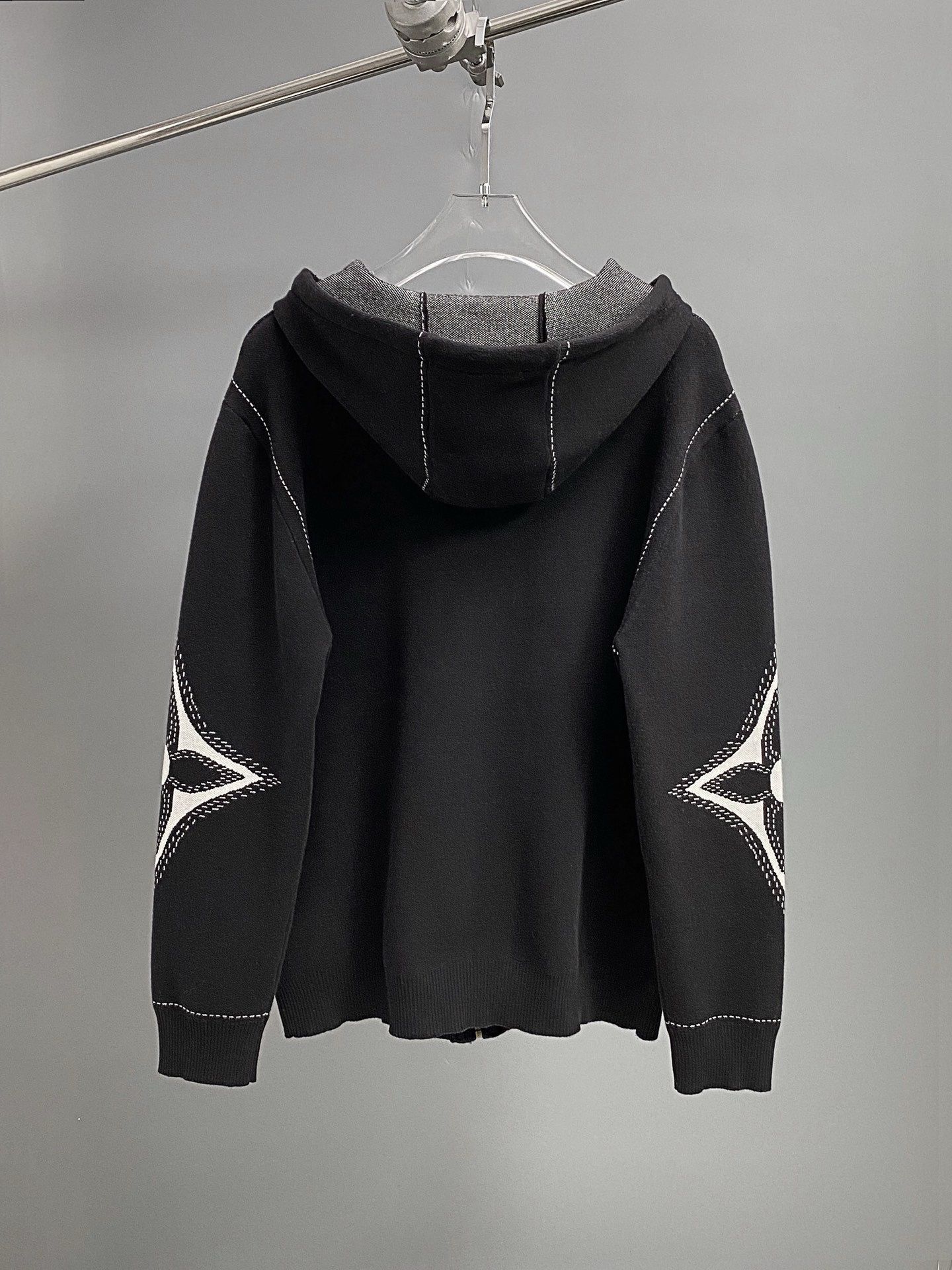 1:1 Top version Lycra wool jacquard new zipper sweater