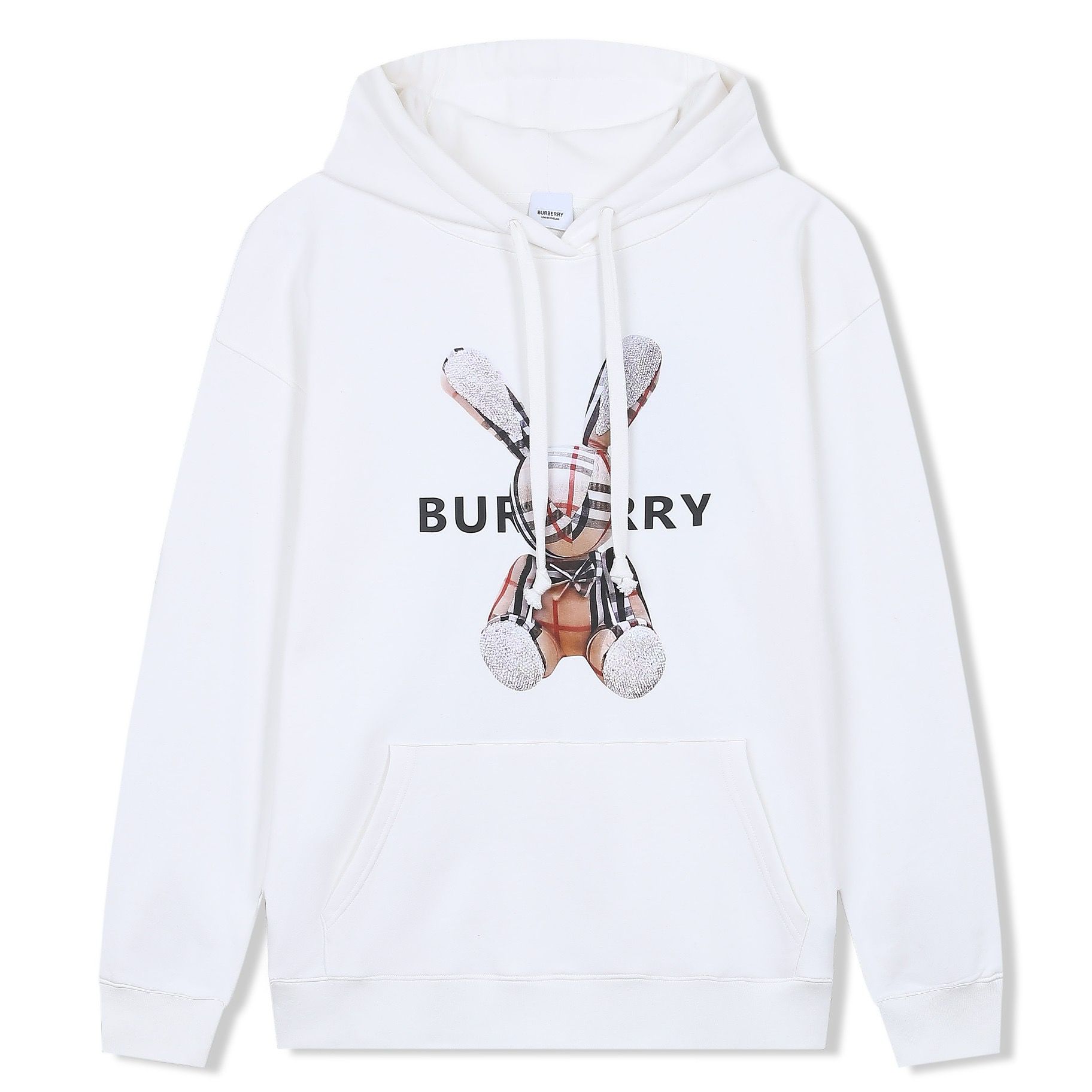 1:1 version classic brown plaid bear hoodie