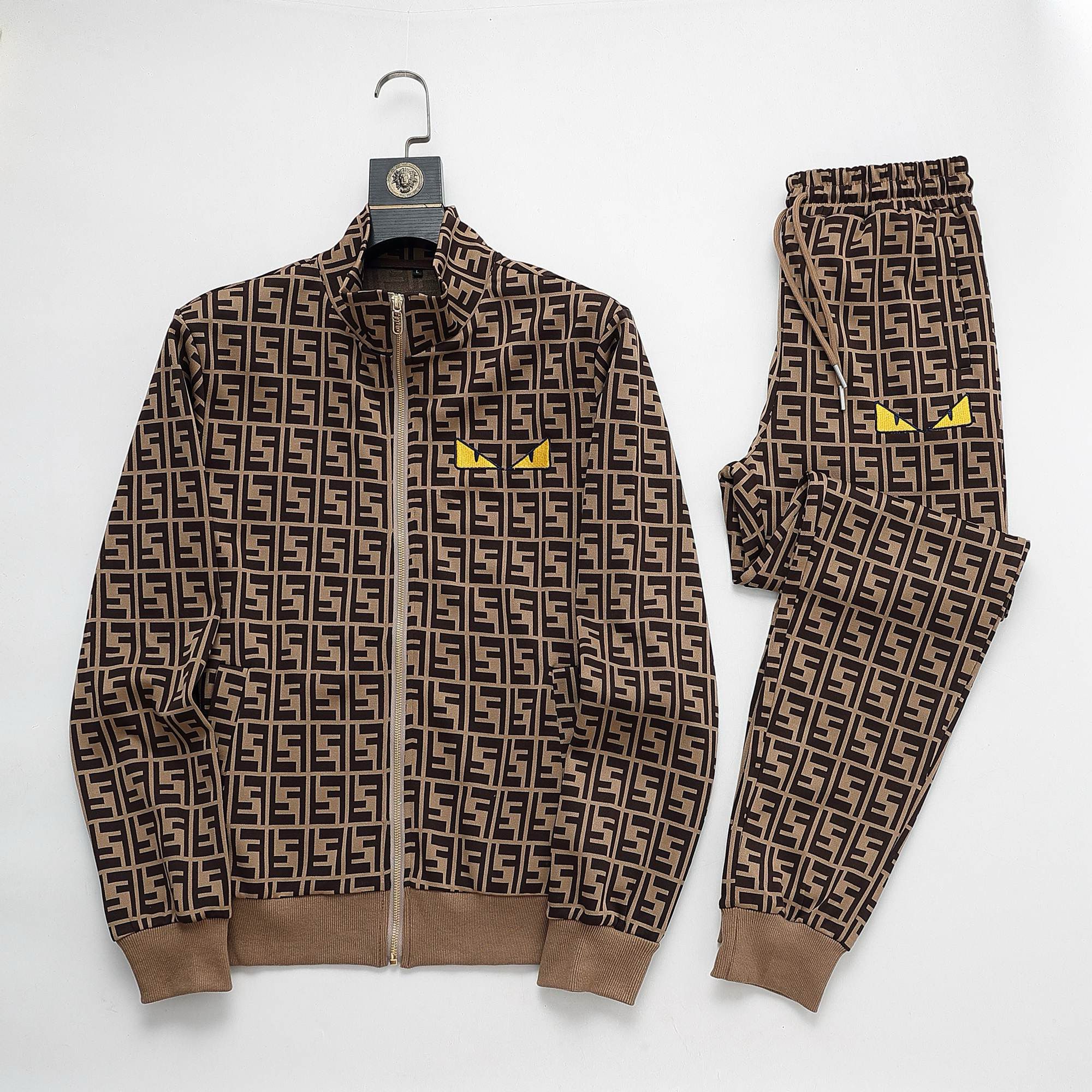 1:1 Version new arrival brown tracksuit