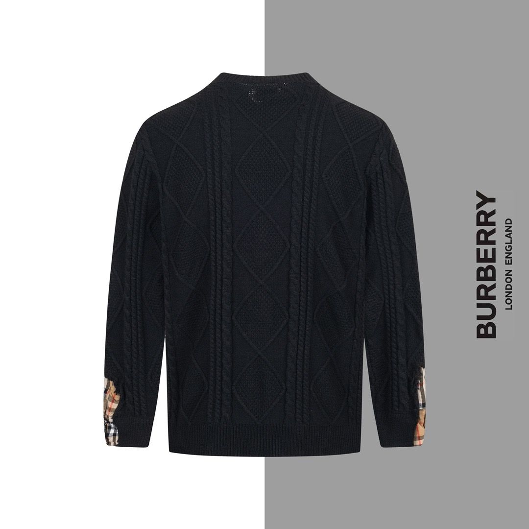1:1 Version new arrival classic black with brown plaid sweater