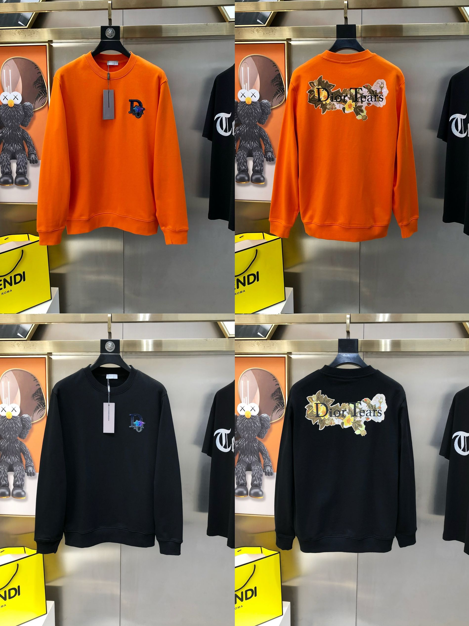 1:1 Verison new arrival embroidery logo crewneck hoodie