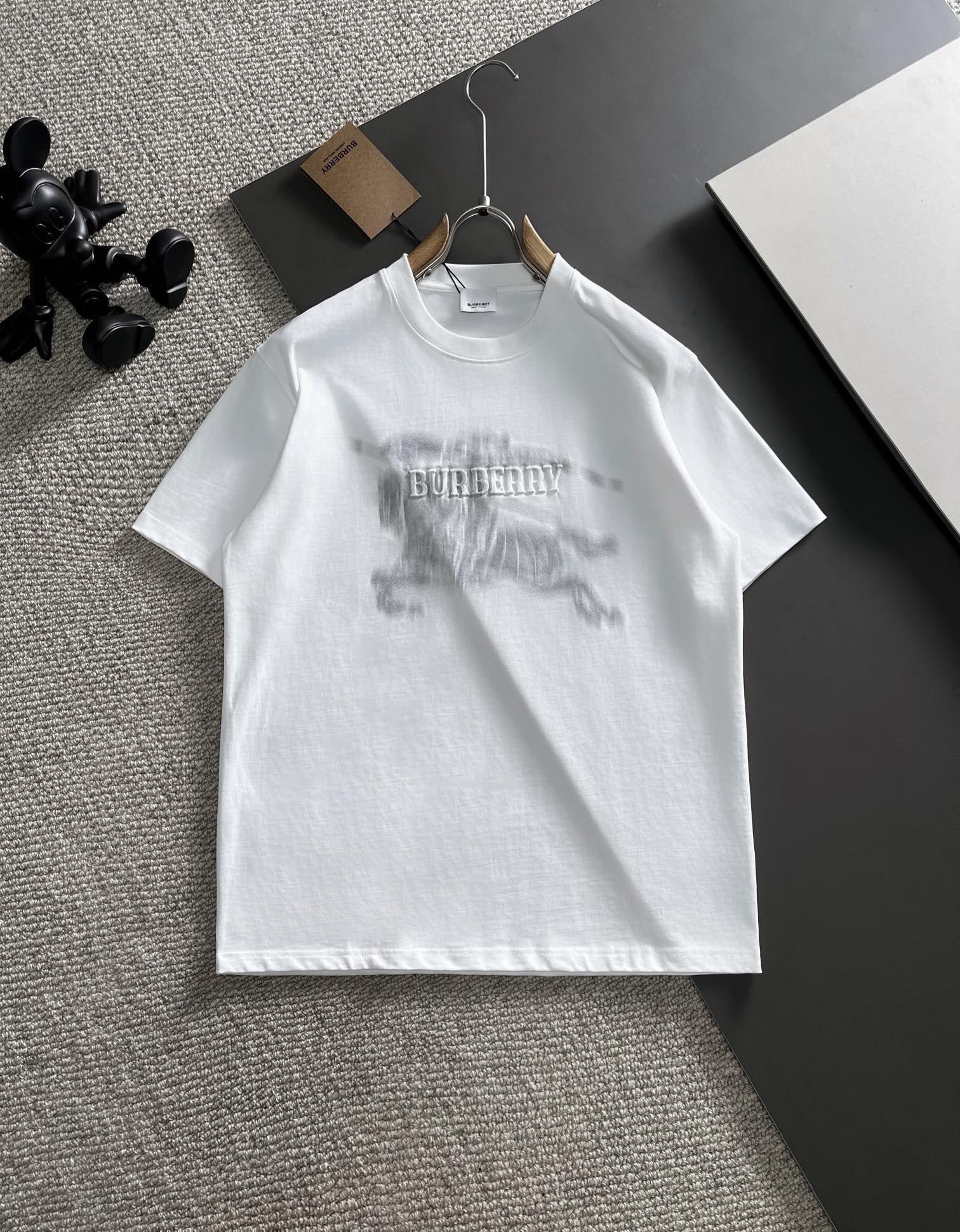 1:1 Version new letter logo embroidery press+outlets war horse seal tee