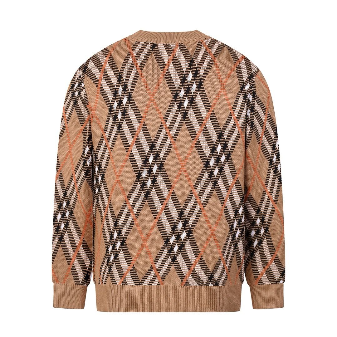 1:1 Version new arrvial classic brown plaid button sweater jacket