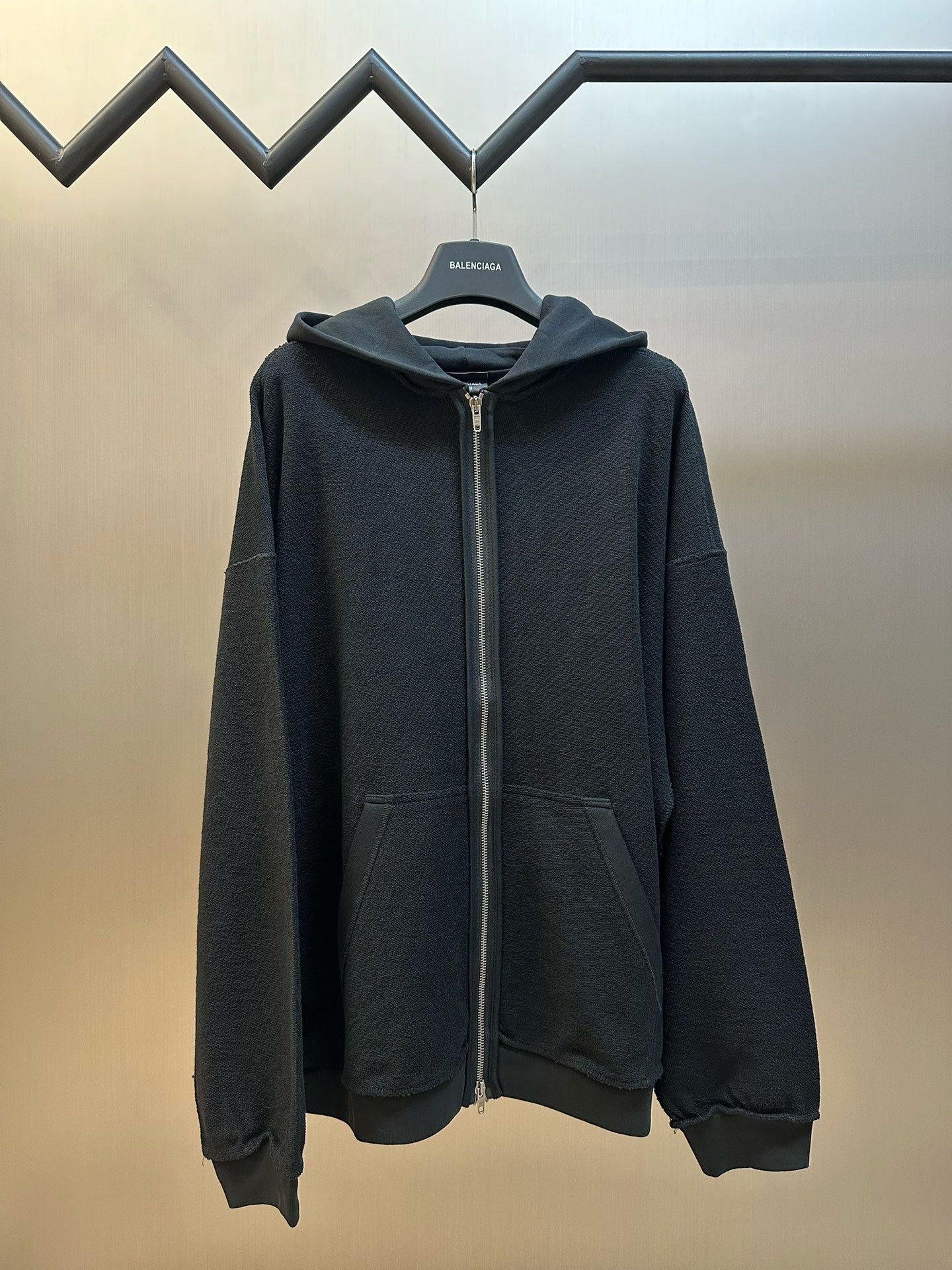 1:1 Version double side embroidery zipper oversize hoodie jacket