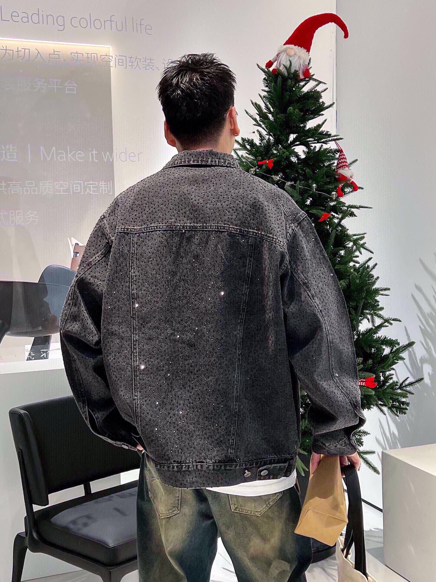 1:1 Version new arrival rhinestone denim jacket