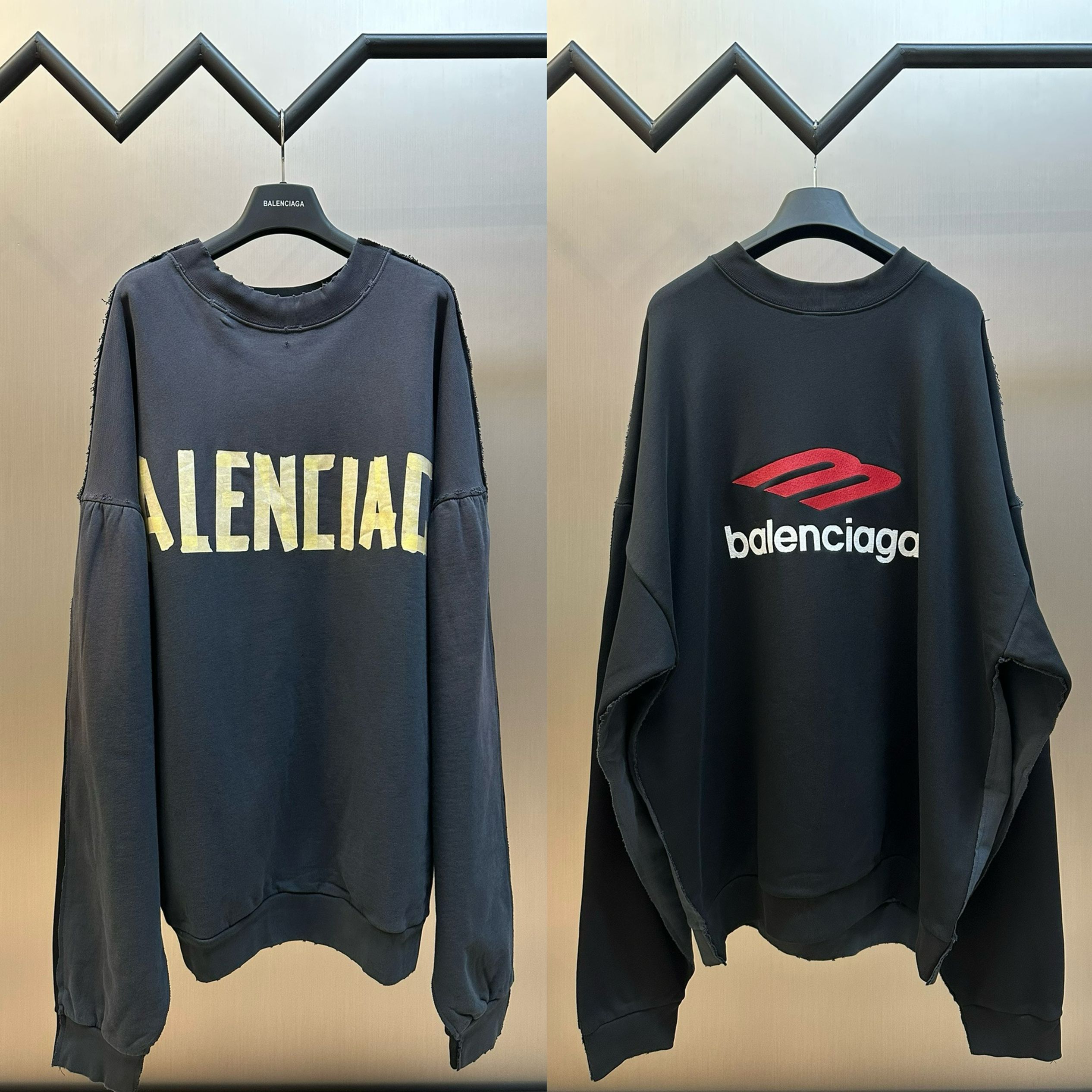 1:1 Version double sided paper 3M oversize hoodie